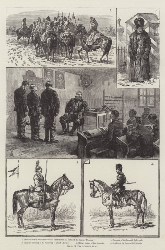 Typy ruské armády od Johann Nepomuk Schonberg