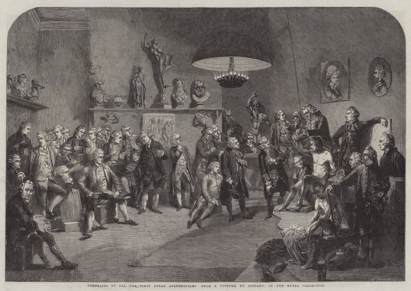 Portréty všech prvních královských akademiků od Johan Joseph Zoffany