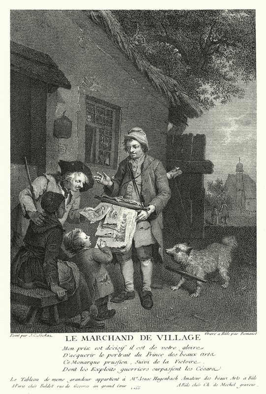 The Village Merchant (rytina) od Johann Conrad Seekatz