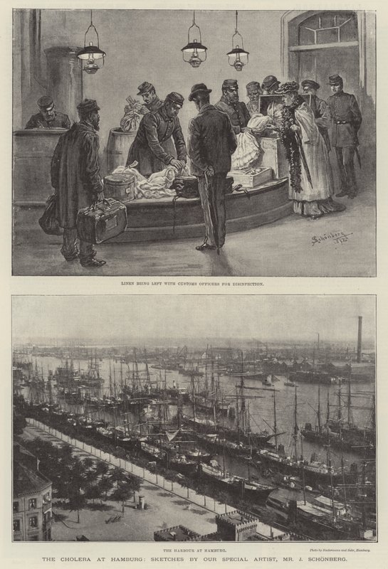 Cholera v Hamburku od Johann Nepomuk Schonberg