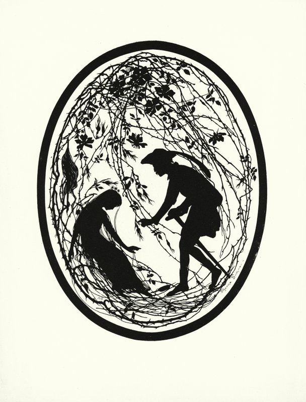 Dornroschen (litografie) od Johanna Beckmann