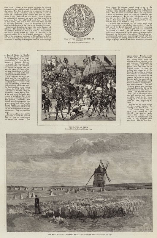 Umělcova návštěva na bitevních polích Crecy a Agincourt od John Absolon