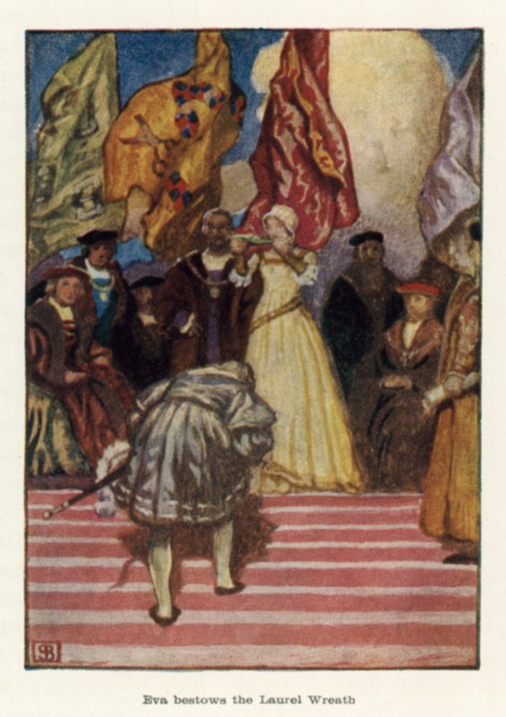 Eva předává vavřínový věnec od John Byam Liston Shaw