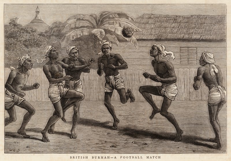 British Barmah, fotbalový zápas od John Charles Dollman