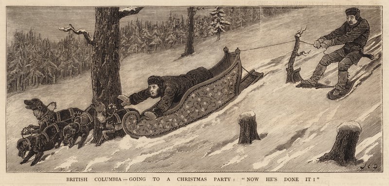 Britská Kolumbie, jde na vánoční večírek, teď to udělal! od John Charles Dollman