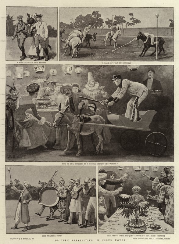 Rytina Britské slavnosti v Horním Egyptě od John Charles Dollman
