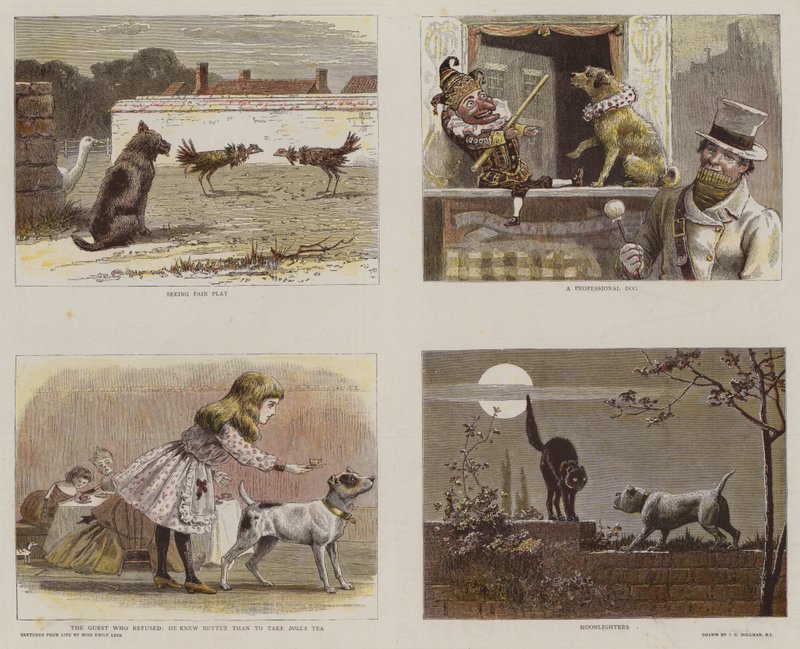Ilustrace z katalogu Royal Institute of Painters in Water-Colours (chromolitho) od John Charles Dollman