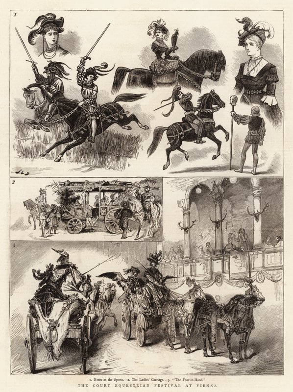 Dvorní jezdecký festival ve Vídni od John Charles Dollman