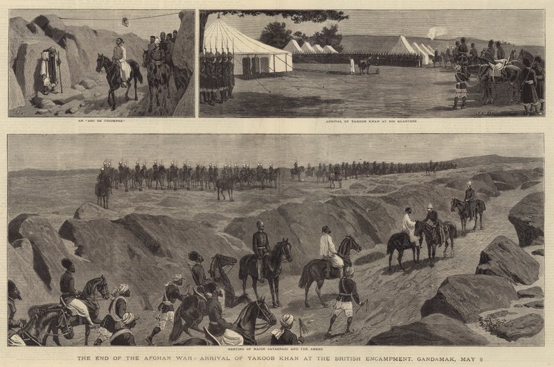 Konec afghánské války, příjezd Yakooba Khana do britského tábora, Gandamak, 8. od John Charles Dollman