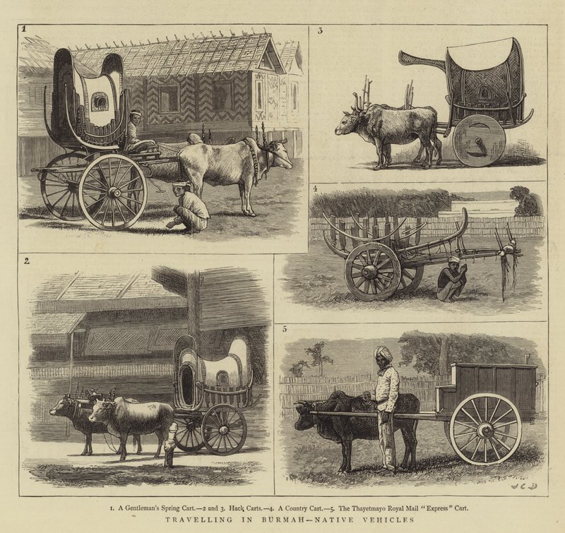Cestování v Barmě, Native Vehicles od John Charles Dollman