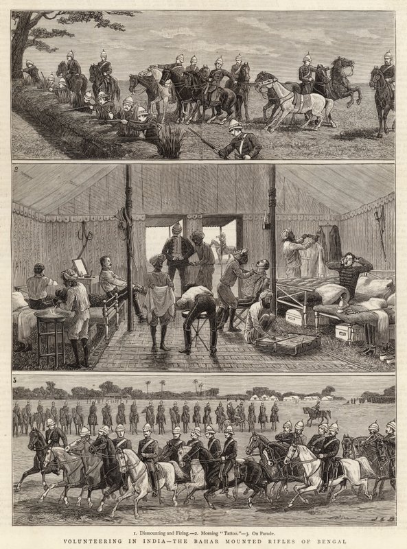 Dobrovolnictví v Indii, Bahar Mounted Rifles of Bengálsko od John Charles Dollman