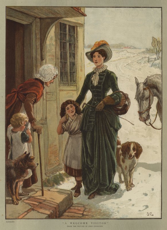 Vítaný návštěvník (chromolitho) od John Charlton