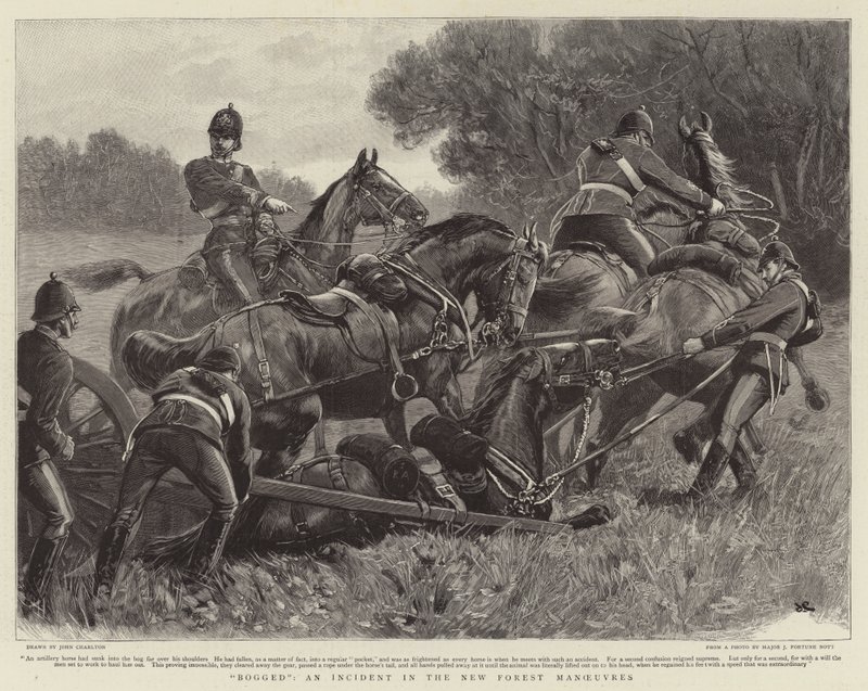 Bogged, incident při manévrech v New Forest od John Charlton