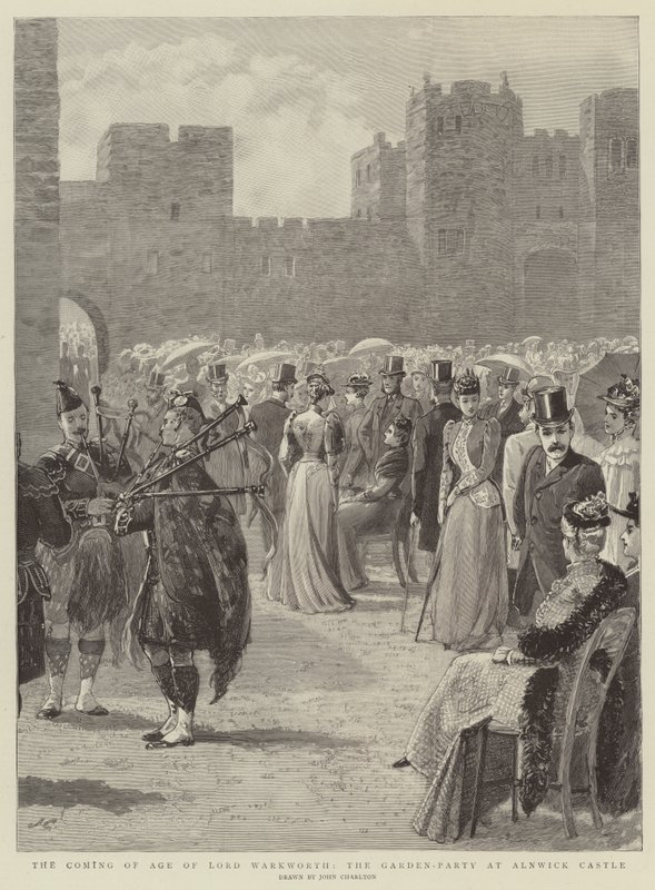 Příchod věku lorda Warkwortha, zahradní slavnost na zámku Alnwick od John Charlton