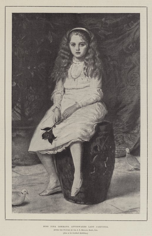 Slečna Nina Lehmannová, později lady Campbellová od John Everett Millais