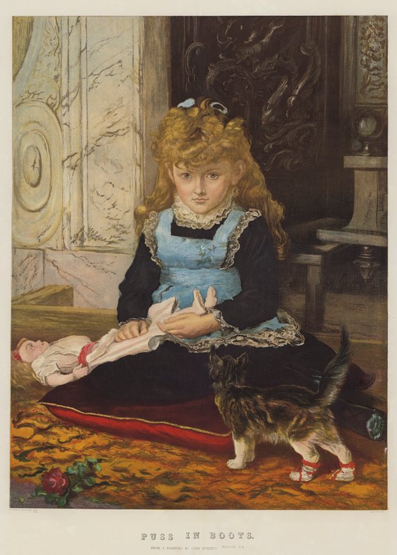 Kocour v botách (chromolitho) od John Everett Millais