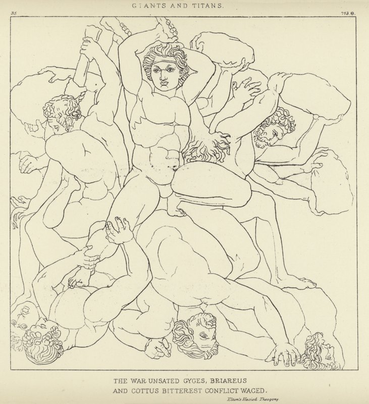 Obři a titáni od John Flaxman
