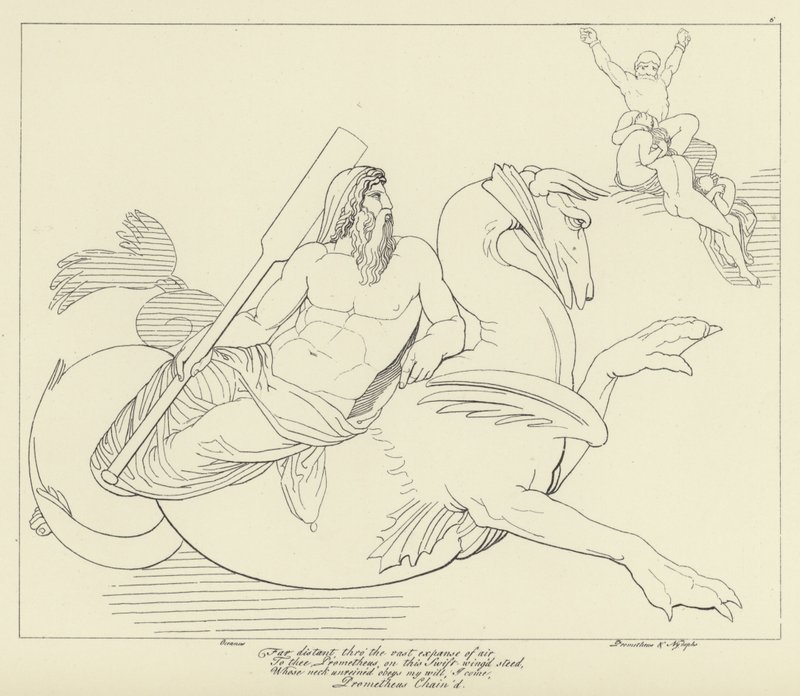 Prométheus připoutaný od John Flaxman