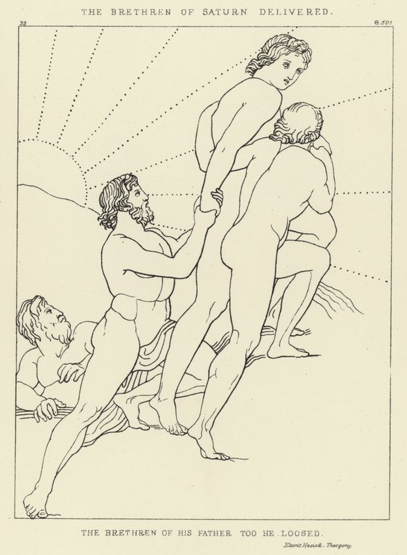 Bratří Saturnu vysvobodili od John Flaxman