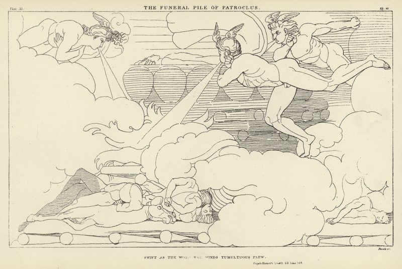 Patroklova pohřební hromada od John Flaxman