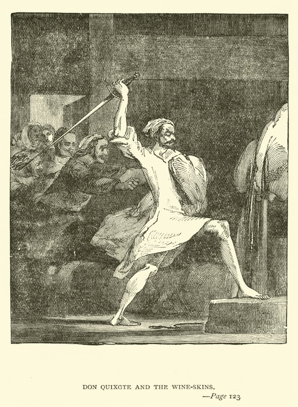 Don Quijote a vinařské kůže od John Gilbert