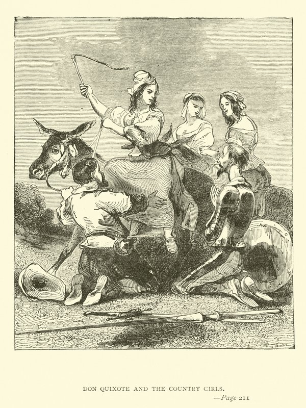 Don Quijote a venkovské dívky od John Gilbert