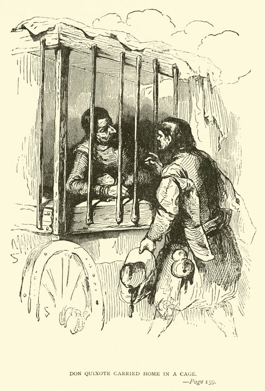 Don Quijote odnesl domů v kleci od John Gilbert