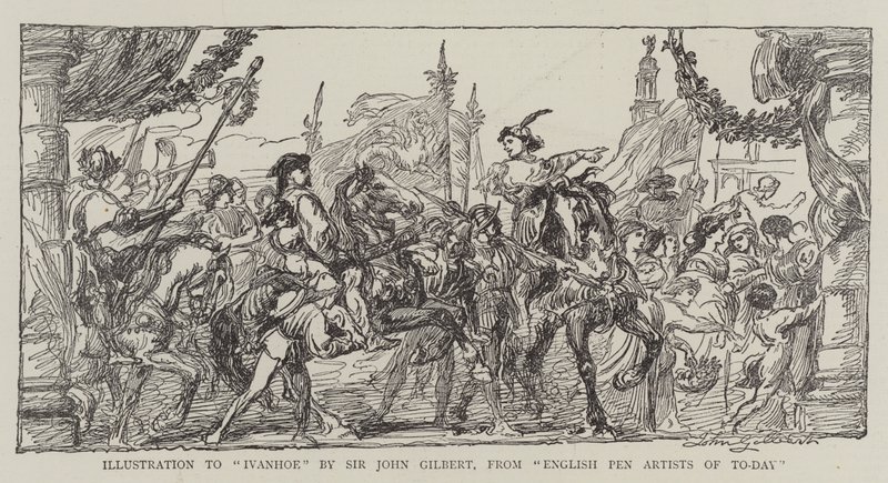 Ilustrace k Ivanhoe od John Gilbert