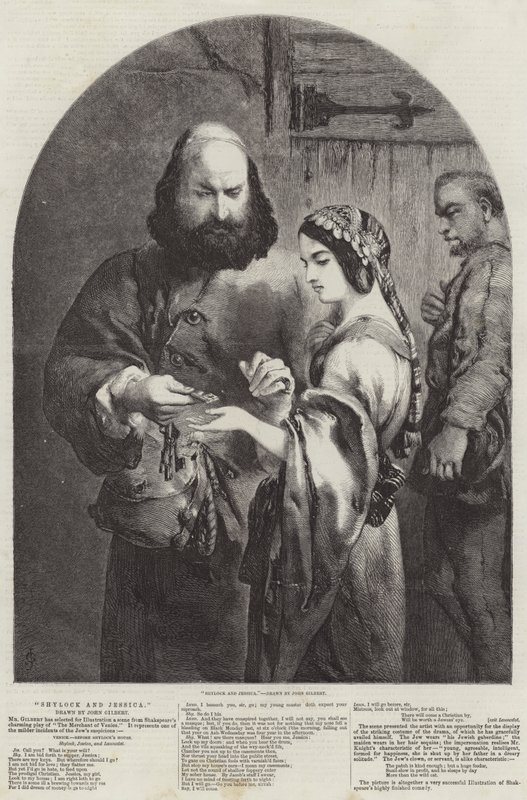 Shylock a Jessica od John Gilbert