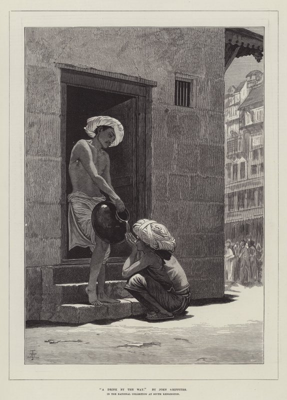A Drink by the Way, v Národní sbírce v South Kensington od John Griffiths