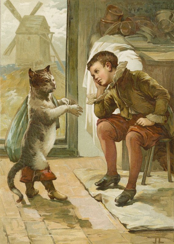 Puss-in-Boots (chromolitho) od John Lawson