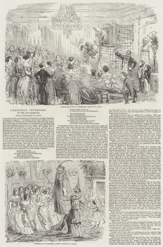 Vánoční interiéry od John Leech
