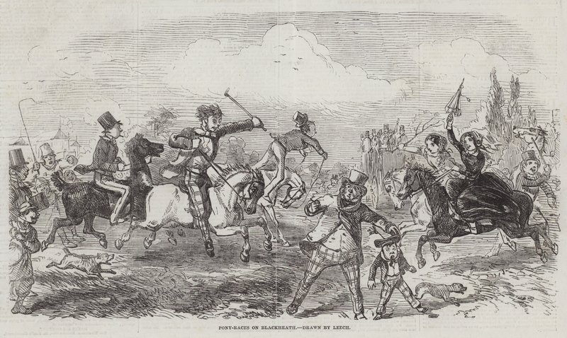 Pony-Races na Blackheath od John Leech