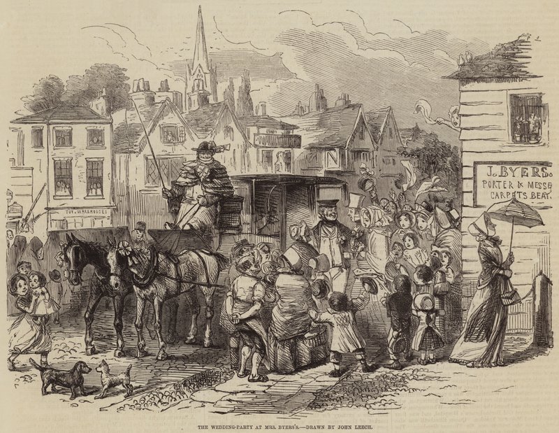Svatební oslava u paní Byersové od John Leech