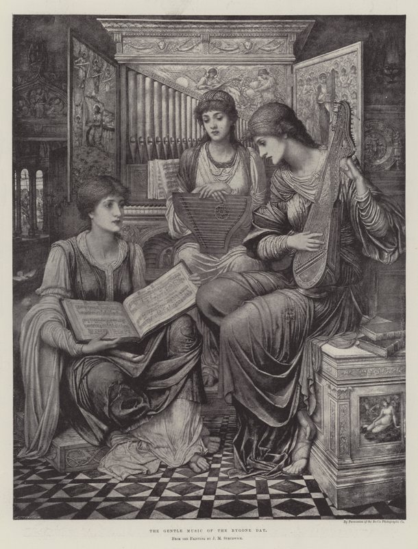 Něžná hudba zašlých dnů od John Melhuish Strudwick
