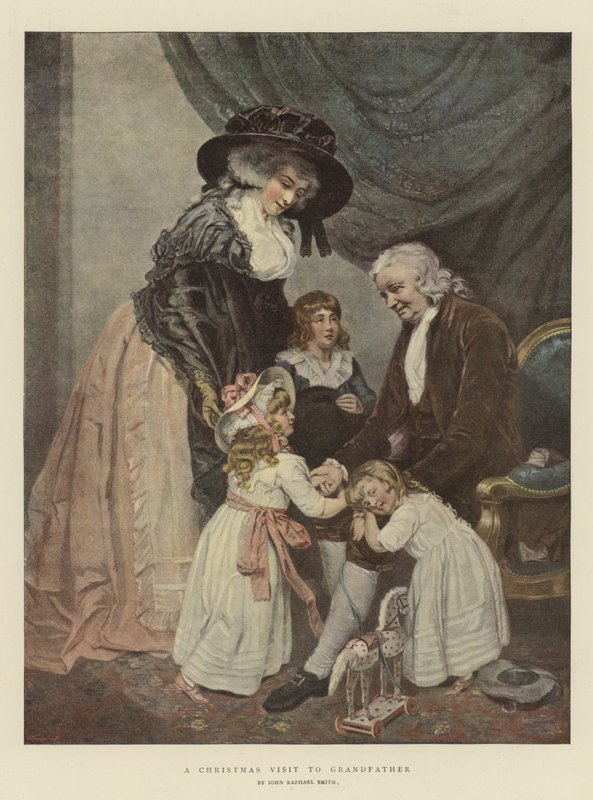Vánoční návštěva u dědečka (chromolitho) od John Raphael Smith