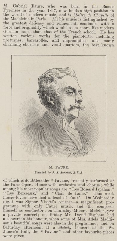 M Faure od John Singer Sargent