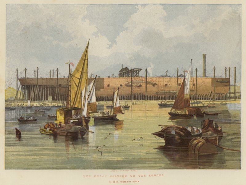 Great Eastern na Stocks, jak je vidět z řeky od John Wilson Carmichael