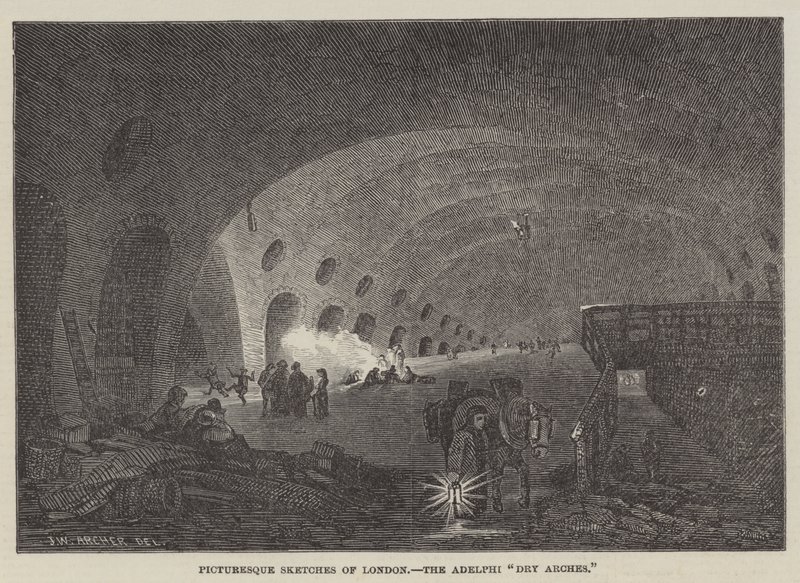 Obrázkové skici Londýna, Adelphi Dry Arches od John Wykeham Archer