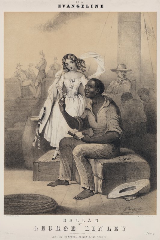 Evangeline, balada od George Linley (litho) od John (after) Brandard