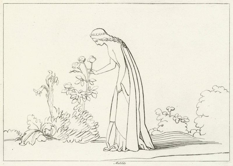 Matilda, Očistec, Canto 28 (rytina) od John (after) Flaxman
