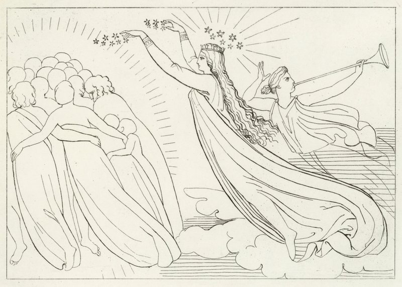 The Active Good, Paradise, Canto 6 (rytina) od John (after) Flaxman