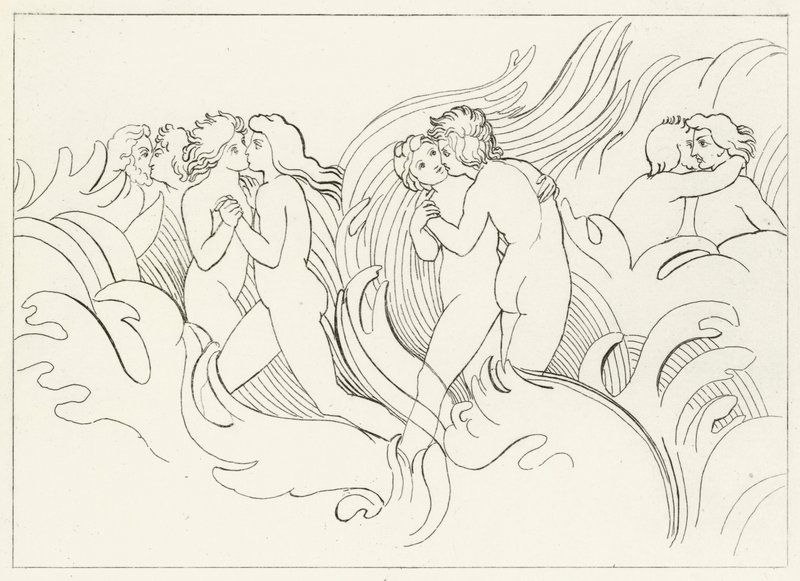 Fiery Doom, Purgatory, Canto 26 (rytina) od John (after) Flaxman