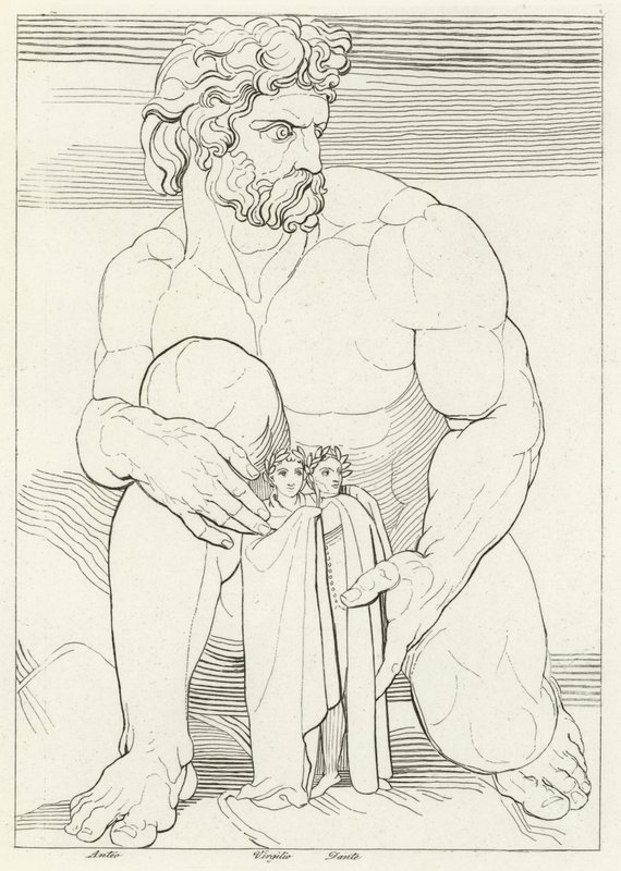 The Giants, Inferno, Canto 31 (rytina) od John (after) Flaxman