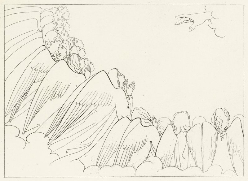 The Hierarchies, Paradise, Canto 29 (rytina) od John (after) Flaxman
