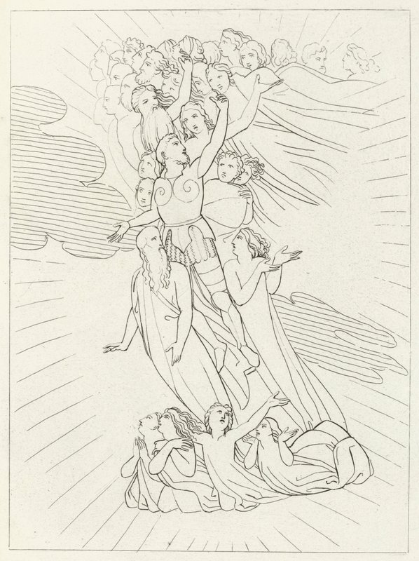 Planeta Jupiter, ráj, Canto 18 (rytina) od John (after) Flaxman