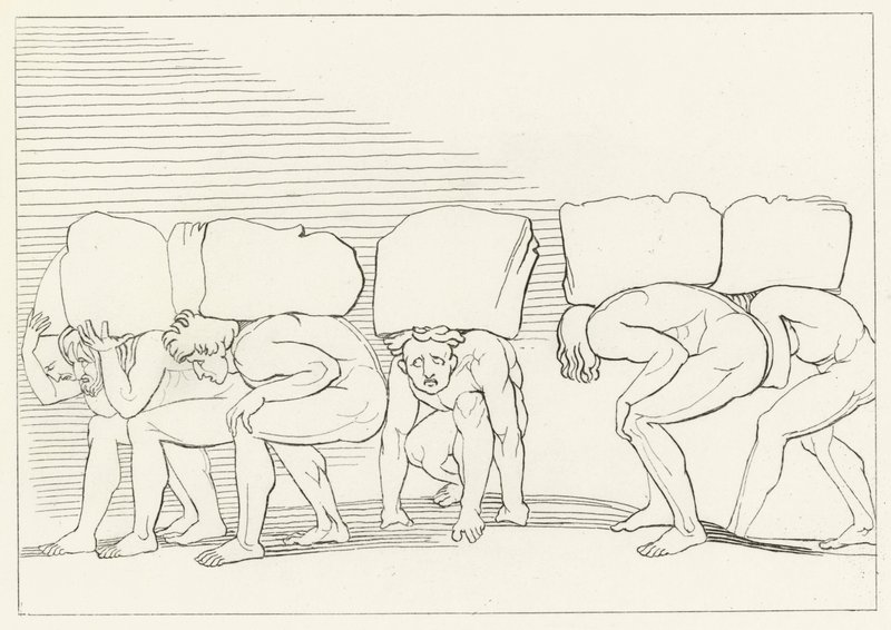 The Proud, Purgatory, Canto 11 (rytina) od John (after) Flaxman