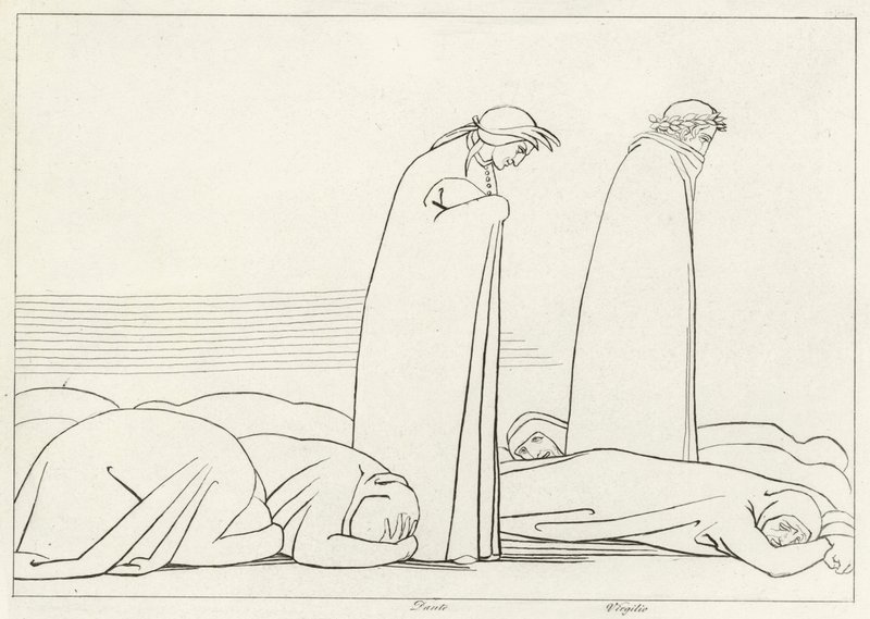 Region Avarice, Očistec, Canto 19 (rytina) od John (after) Flaxman