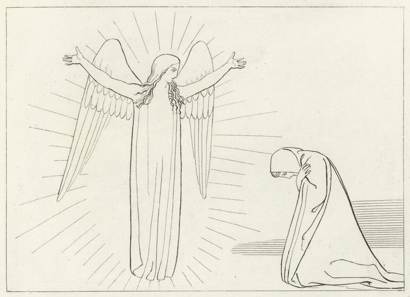 Pozdrav, očistec, Canto 10 (rytina) od John (after) Flaxman