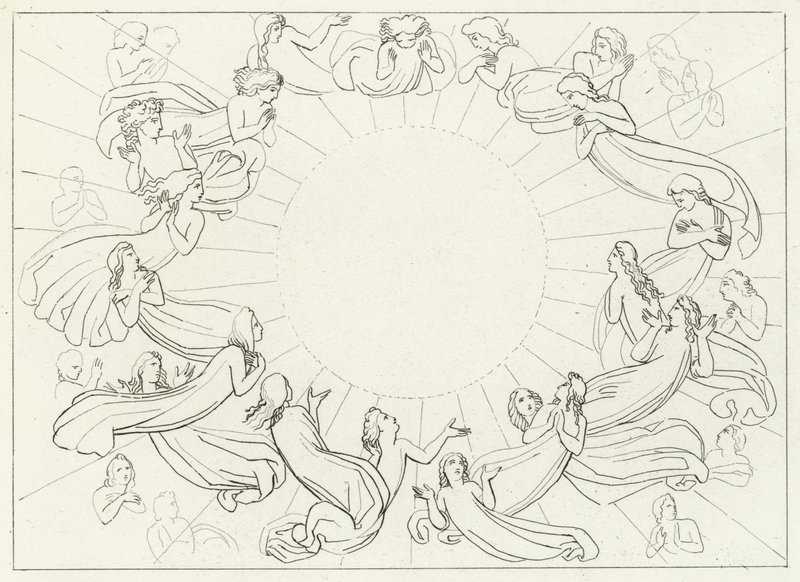 Slunce, ráj, Canto 12 (rytina) od John (after) Flaxman
